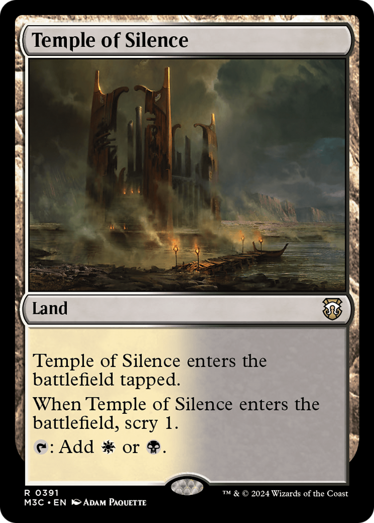Temple of Silence (Ripple Foil) [Modern Horizons 3 Commander] | Impulse Games and Hobbies