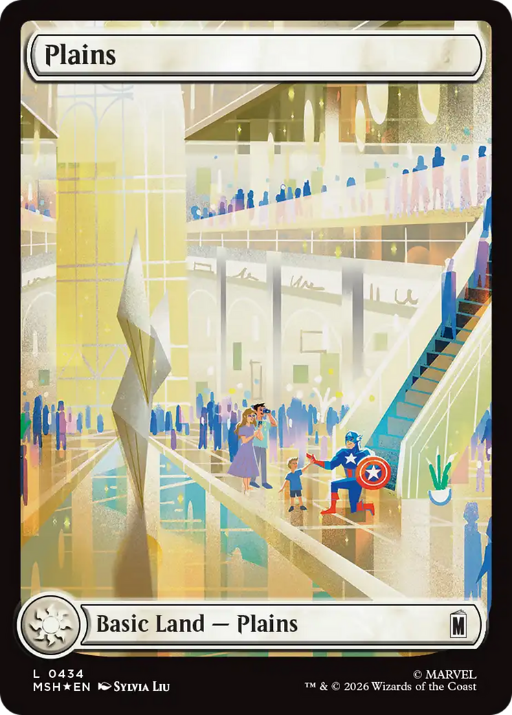 Plains (0434) (Surge Foil) [Marvel Super Heroes] | Impulse Games and Hobbies