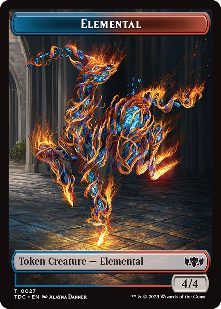 Elemental (0027) // Monk Double-Sided Token [Tarkir: Dragonstorm Commander Tokens] | Impulse Games and Hobbies