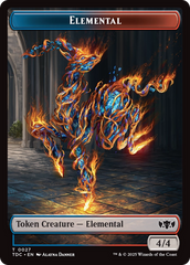 Elemental (0027) // Monk Double-Sided Token [Tarkir: Dragonstorm Commander Tokens] | Impulse Games and Hobbies