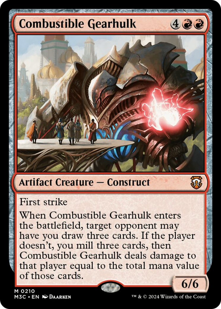 Combustible Gearhulk (Ripple Foil) [Modern Horizons 3 Commander] | Impulse Games and Hobbies