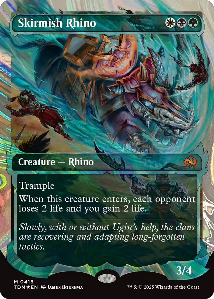 Skirmish Rhino (0418) (Showcase) (Halo Foil) [Tarkir: Dragonstorm] | Impulse Games and Hobbies