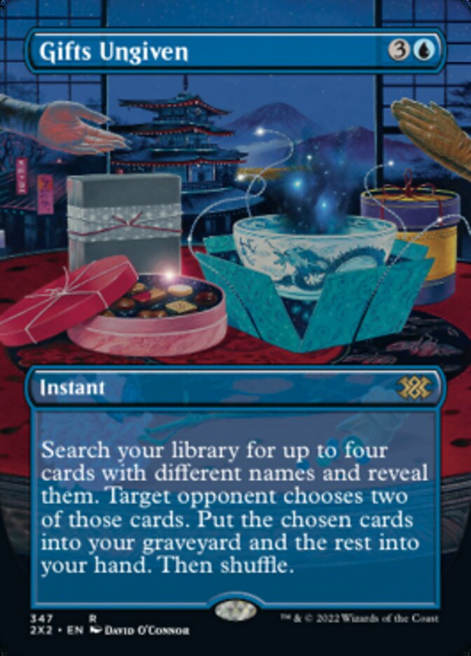 Gifts Ungiven (Borderless Alternate Art) [Double Masters 2022] | Impulse Games and Hobbies