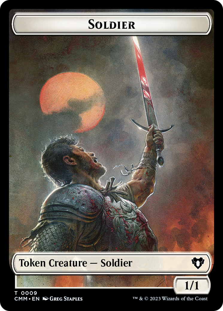 Soldier // Elephant Double-Sided Token [Commander Masters Tokens] | Impulse Games and Hobbies