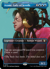 Azami, Lady of Scrolls (Borderless Profile) [Commander Masters] | Impulse Games and Hobbies