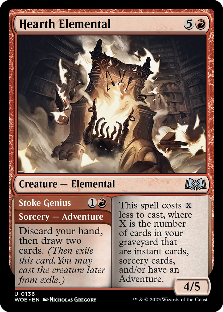 Hearth Elemental // Stoke Genius [Wilds of Eldraine] | Impulse Games and Hobbies