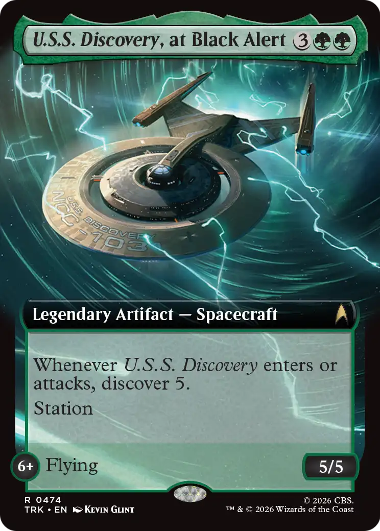 U.S.S. Discovery, at Black Alert (Extended Art) [Star Trek] | Impulse Games and Hobbies