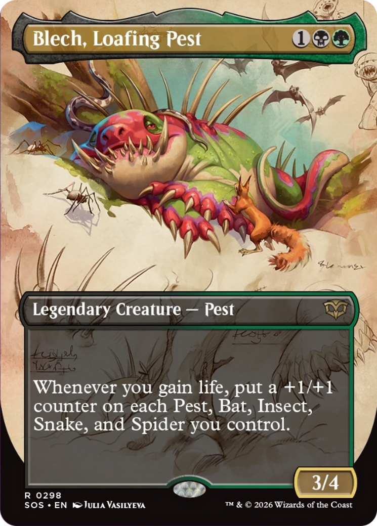 Blech, Loafing Pest (Borderless) [Secrets of Strixhaven] | Impulse Games and Hobbies