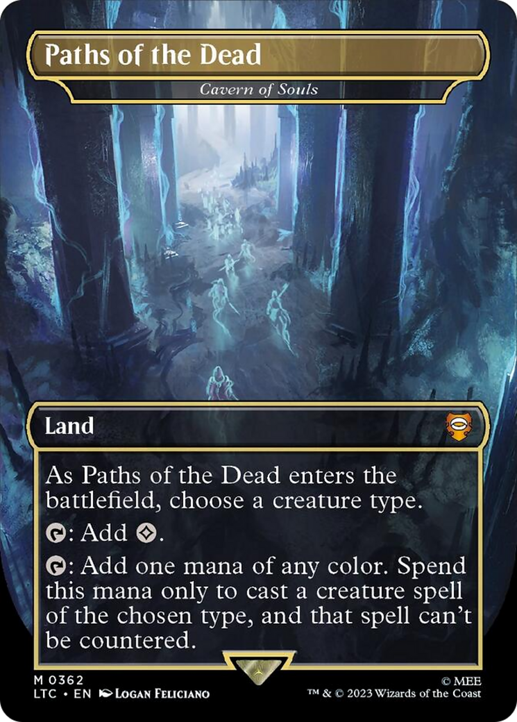 Paths of the Dead - Cavern of Souls (Borderless) (Surge Foil Realms and Relics) [The Lord of the Rings: Tales of Middle-Earth Commander] | Impulse Games and Hobbies