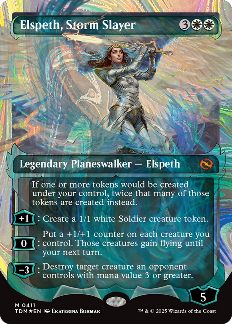Elspeth, Storm Slayer (Showcase) (Halo Foil) [Tarkir: Dragonstorm] | Impulse Games and Hobbies