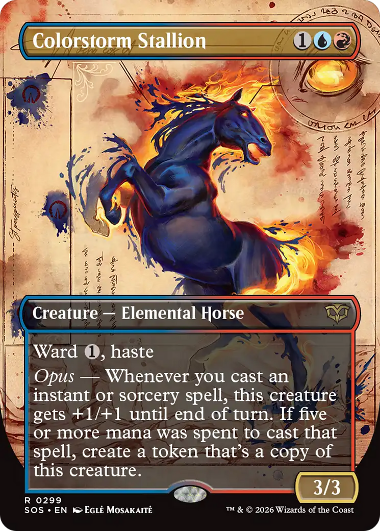 Colorstorm Stallion (Borderless) [Secrets of Strixhaven] | Impulse Games and Hobbies