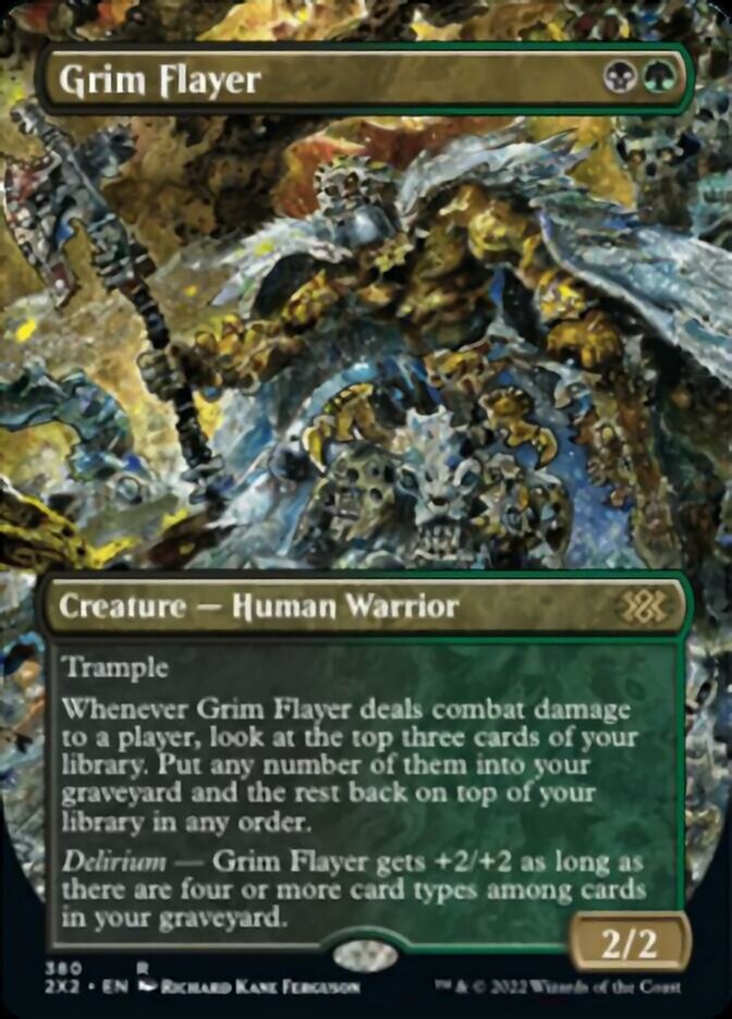 Grim Flayer (Borderless Alternate Art) [Double Masters 2022] | Impulse Games and Hobbies