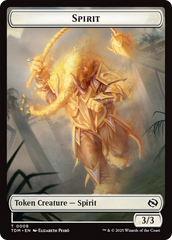 Spirit (0008) // Spirit (0009) Double-Sided Token [Tarkir: Dragonstorm Tokens] | Impulse Games and Hobbies