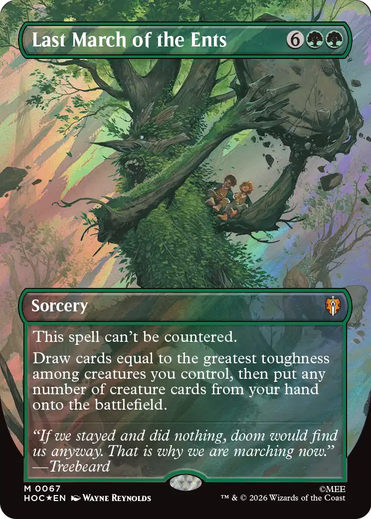 Last March of the Ents (Borderless) (Surge Foil) [The Hobbit: Eternal-Legal] | Impulse Games and Hobbies