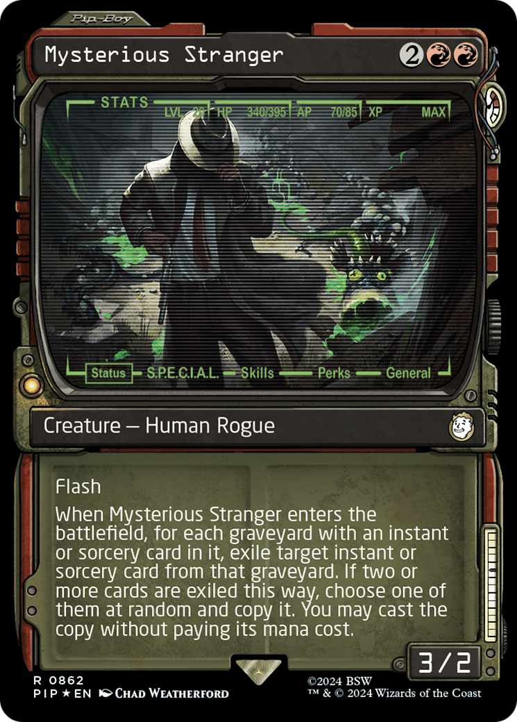 Mysterious Stranger (Showcase) (Surge Foil) [Fallout] | Impulse Games and Hobbies