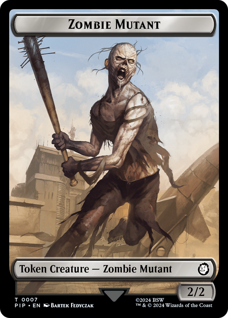 Junk // Zombie Mutant Double-Sided Token [Fallout Tokens] | Impulse Games and Hobbies