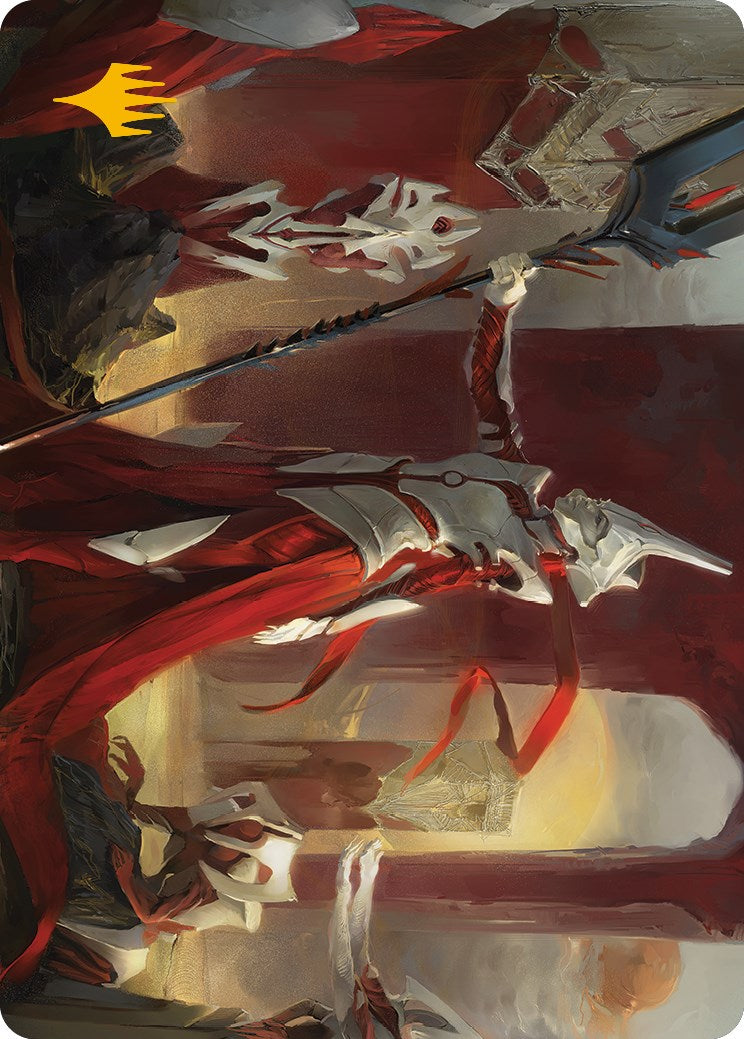 Porcelain Zealot Art Card (Gold-Stamped Signature) [Phyrexia: All Will Be One Art Series] | Impulse Games and Hobbies