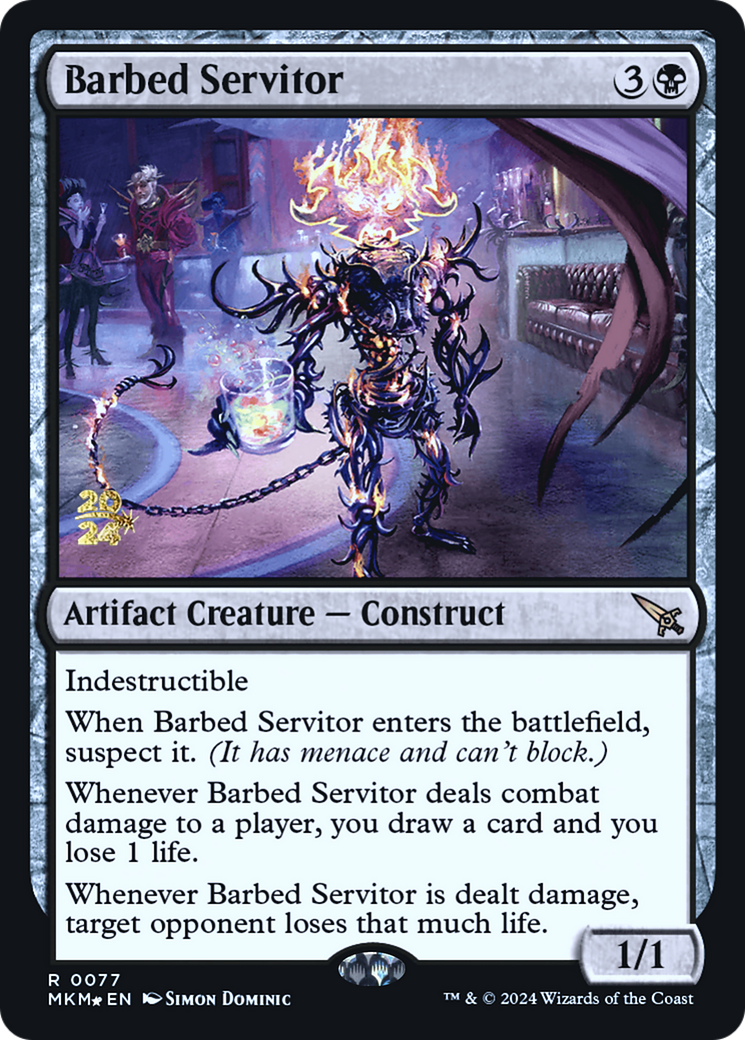 Barbed Servitor [Murders at Karlov Manor Prerelease Promos] | Impulse Games and Hobbies