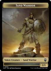 Marit Lage (Ripple Foil) // Sand Warrior Double-Sided Token [Modern Horizons 3 Commander Tokens] | Impulse Games and Hobbies