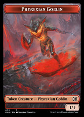 Rebel // Phyrexian Goblin Double-Sided Token [Phyrexia: All Will Be One Tokens] | Impulse Games and Hobbies