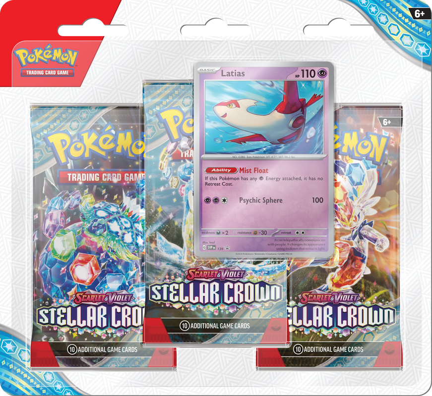 POKEMON SV7 STELLAR CROWN 3PK BLISTER | Impulse Games and Hobbies