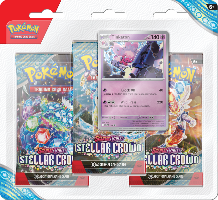 POKEMON SV7 STELLAR CROWN 3PK BLISTER | Impulse Games and Hobbies