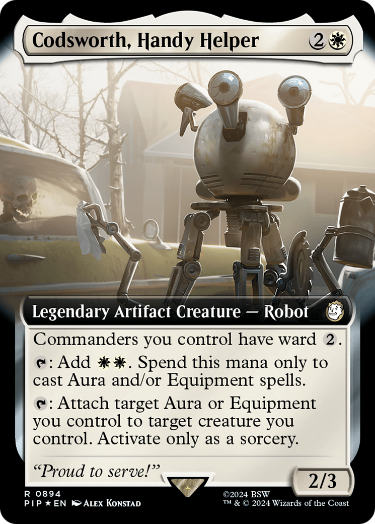 Codsworth, Handy Helper (Extended Art) (Surge Foil) [Fallout] | Impulse Games and Hobbies