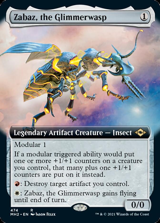 Zabaz, the Glimmerwasp (Extended Art) [Modern Horizons 2] | Impulse Games and Hobbies