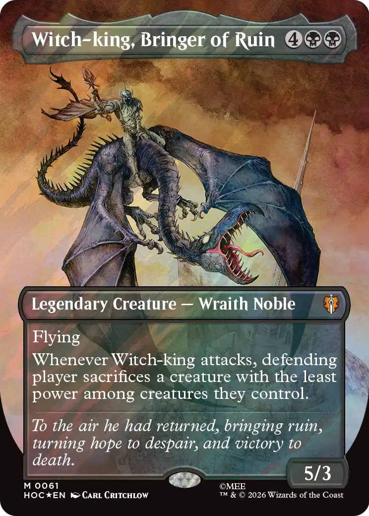 Witch-king, Bringer of Ruin (Borderless) (Surge Foil) [The Hobbit] | Impulse Games and Hobbies