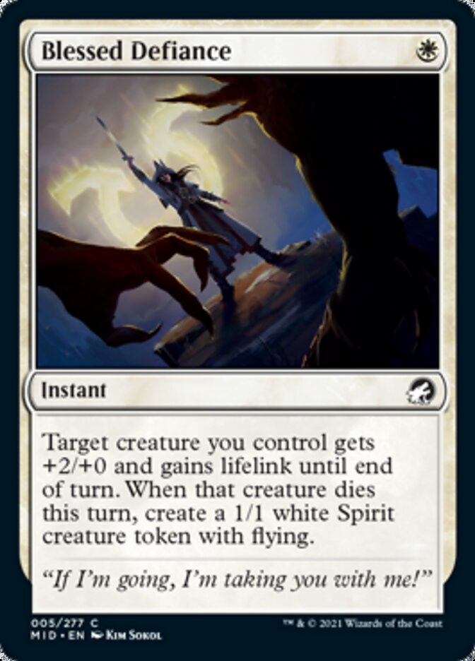 Blessed Defiance [Innistrad: Midnight Hunt] | Impulse Games and Hobbies