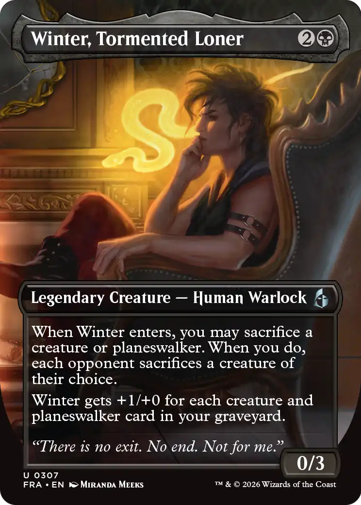 Winter, Tormented Loner (Borderless) [Reality Fracture] | Impulse Games and Hobbies