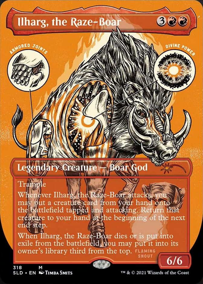 Ilharg, the Raze-Boar (Borderless Foil Etched) [Secret Lair Drop Series] | Impulse Games and Hobbies