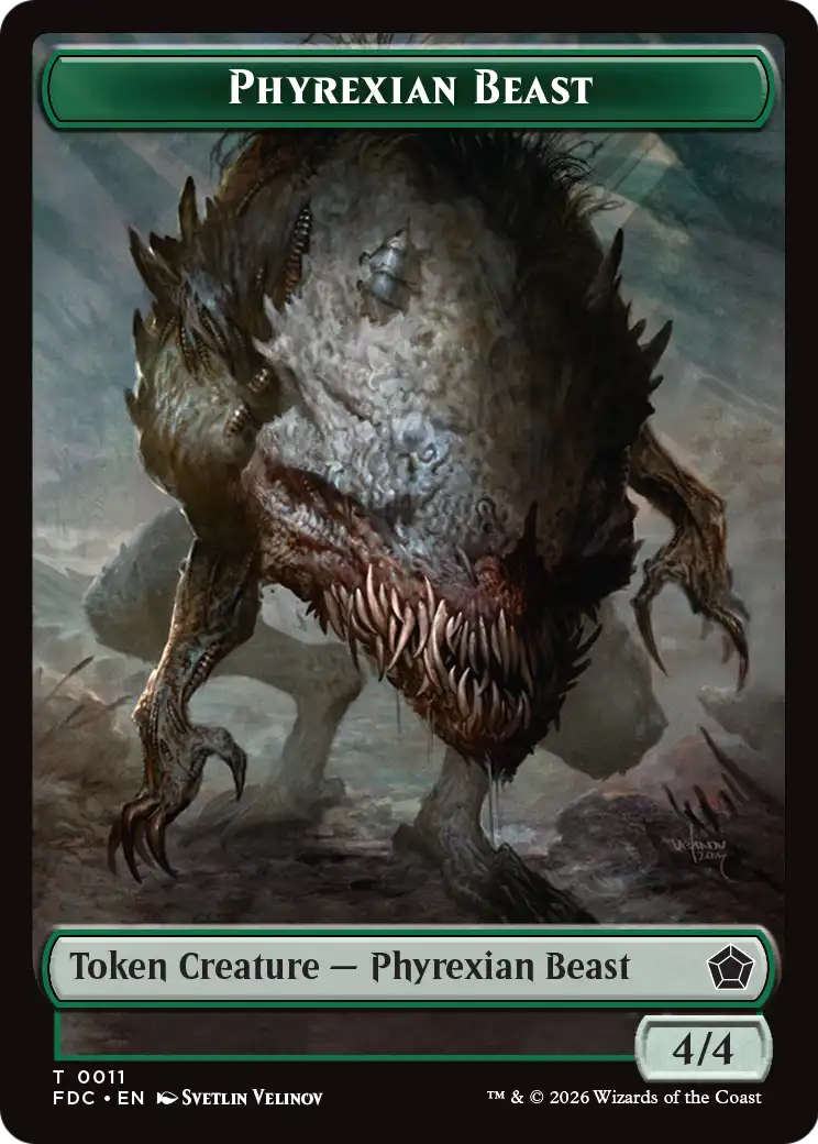 Thopter // Phyrexian Germ Double-Sided Token [Foundations Commander Tokens] | Impulse Games and Hobbies