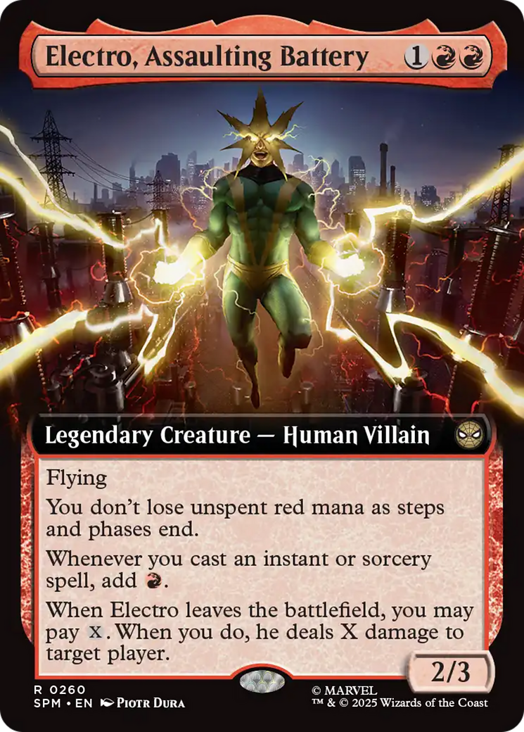 Electro, Assaulting Battery (Extended Art) [Marvel's Spider-Man] | Impulse Games and Hobbies