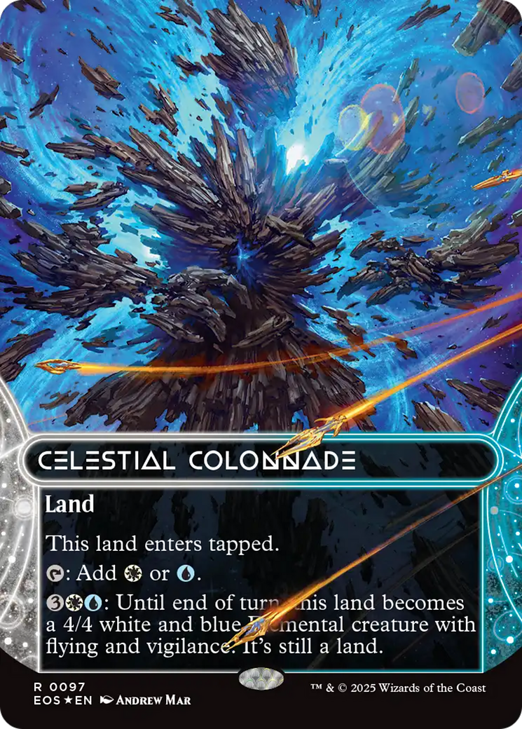 Celestial Colonnade (0097) (Borderless) (Galaxy Foil) [Edge of Eternities: Stellar Sights] | Impulse Games and Hobbies