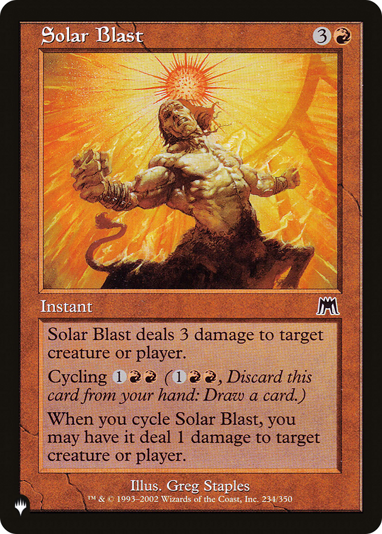 Solar Blast [The List Reprints] | Impulse Games and Hobbies