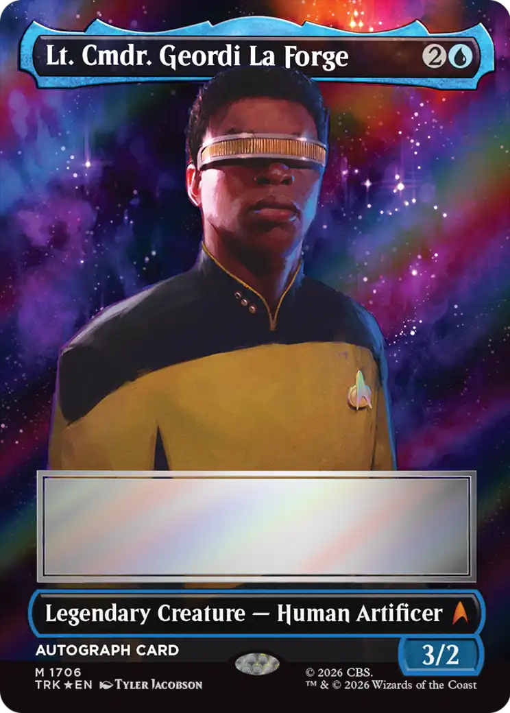 Lt. Cmdr. Geordi La Forge (Borderless) (Signed) [Star Trek] | Impulse Games and Hobbies