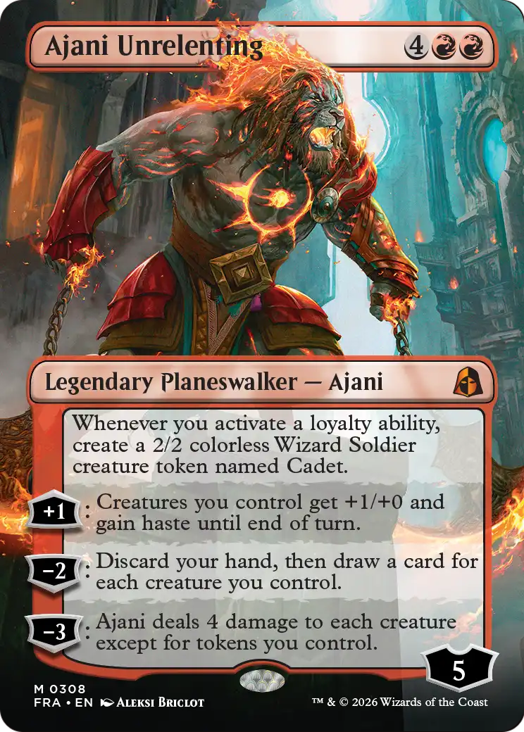 Ajani Unrelenting (Borderless) [Reality Fracture] | Impulse Games and Hobbies