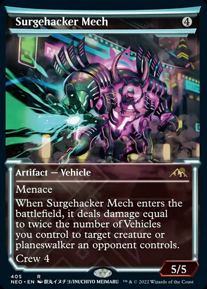 Surgehacker Mech (Showcase Soft Glow) [Kamigawa: Neon Dynasty] | Impulse Games and Hobbies