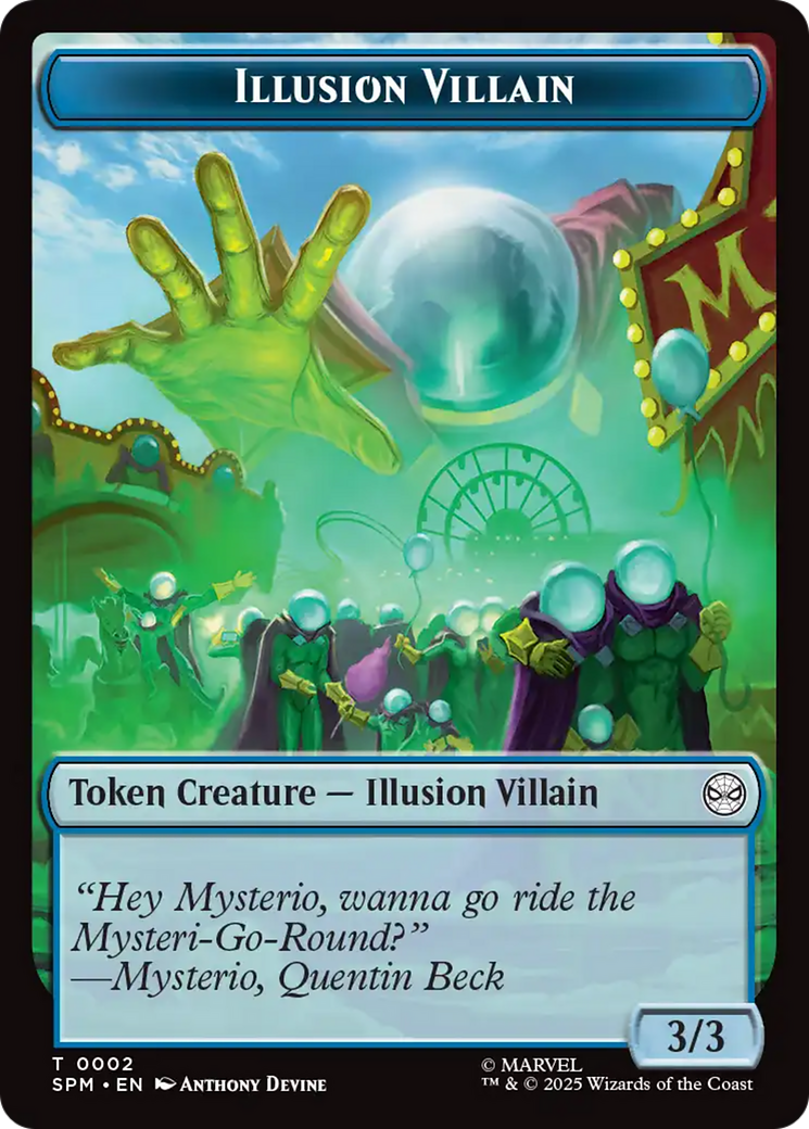 Spider // Illusion Villain Double-Sided Token [Marvel's Spider-Man Tokens] | Impulse Games and Hobbies