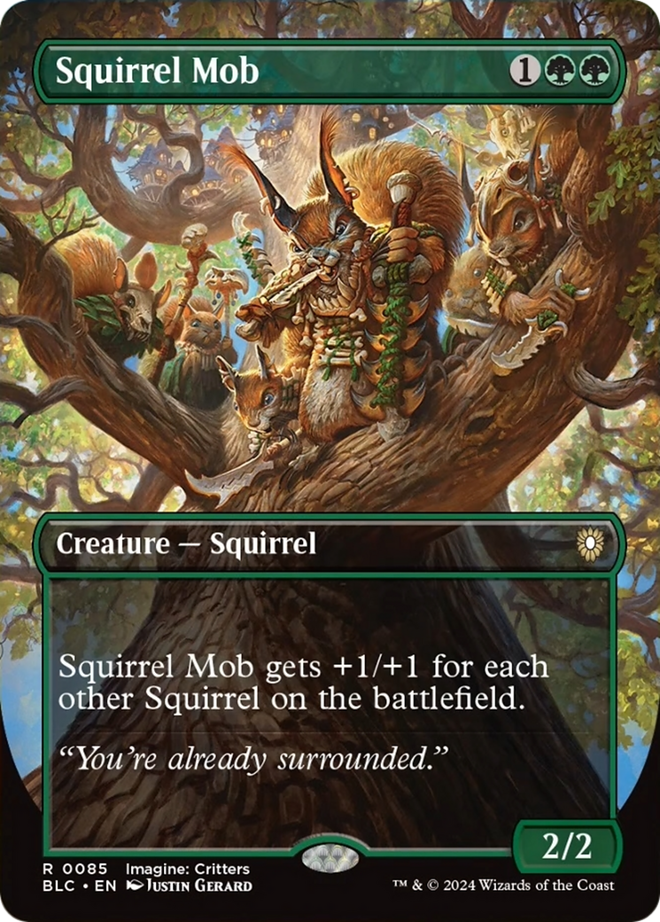 Squirrel Mob (Borderless) [Bloomburrow Commander] | Impulse Games and Hobbies