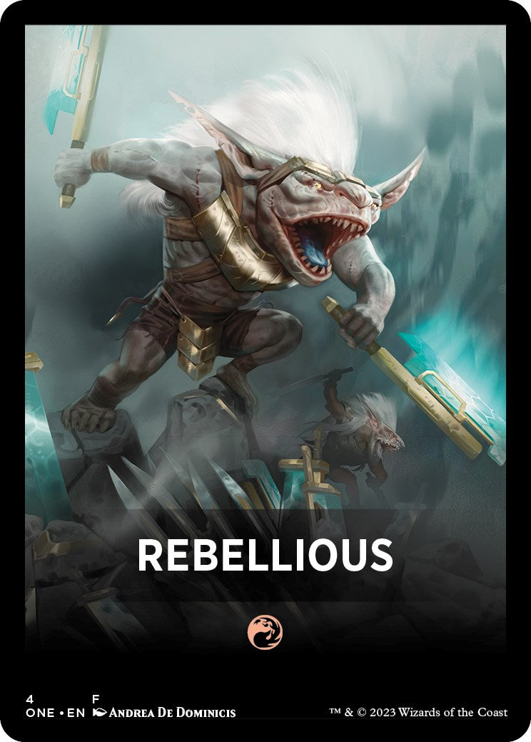 Rebellious Theme Card [Phyrexia: All Will Be One Tokens] | Impulse Games and Hobbies