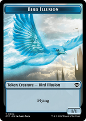 Dragon Elemental // Bird Illusion Double-Sided Token [Outlaws of Thunder Junction Commander Tokens] | Impulse Games and Hobbies