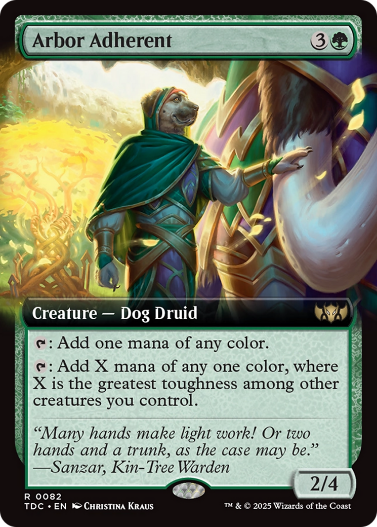 Arbor Adherent (Extended Art) [Tarkir: Dragonstorm Commander] | Impulse Games and Hobbies