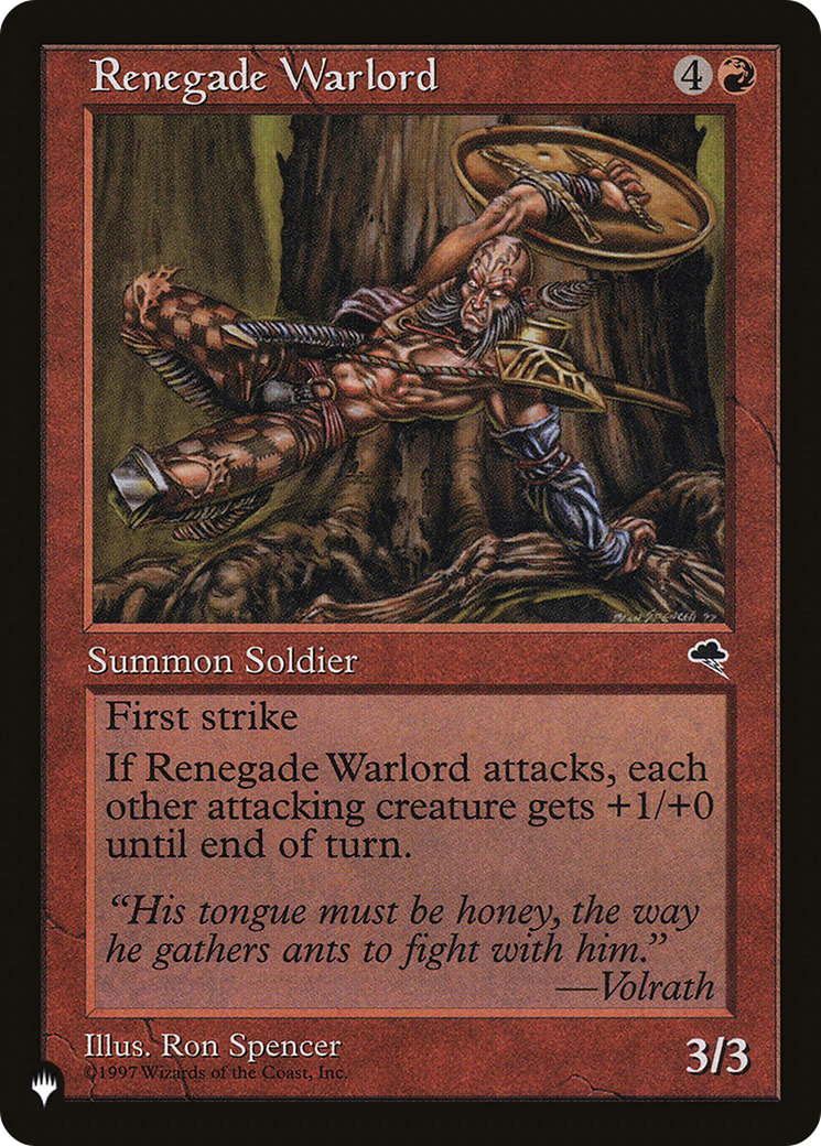 Renegade Warlord [The List Reprints] | Impulse Games and Hobbies