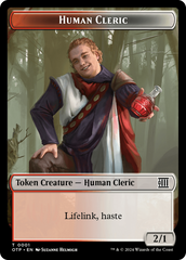 Human Cleric // Plot Double-Sided Token [Outlaws of Thunder Junction: Breaking News Tokens] | Impulse Games and Hobbies