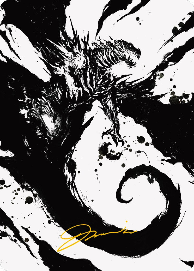 Capricious Hellraiser Art Card (Gold-Stamped Signature) [Phyrexia: All Will Be One Art Series] | Impulse Games and Hobbies