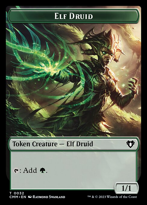 The Monarch // Elf Druid Double-Sided Token [Commander Masters Tokens] | Impulse Games and Hobbies