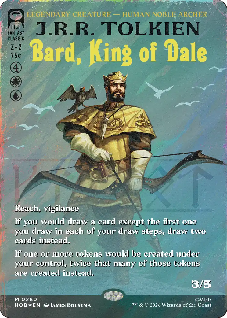 Bard, King of Dale (Borderless) (Surge Foil) [The Hobbit] | Impulse Games and Hobbies