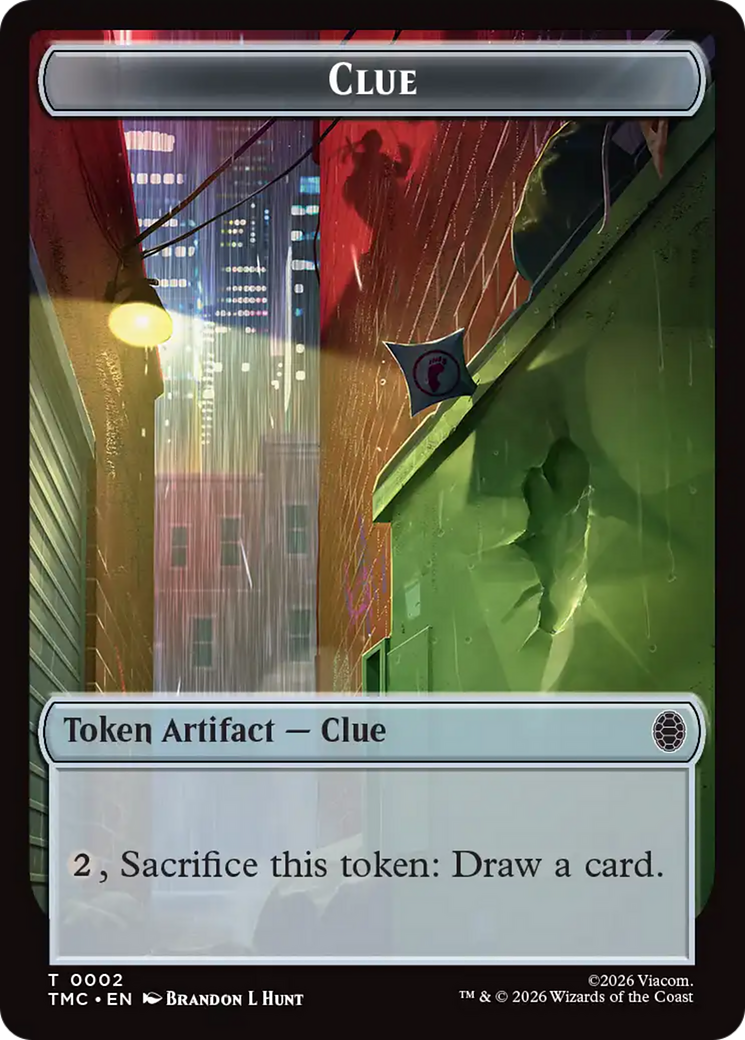 Ooze // Clue Double-Sided Token [Teenage Mutant Ninja Turtles Commander Tokens] | Impulse Games and Hobbies